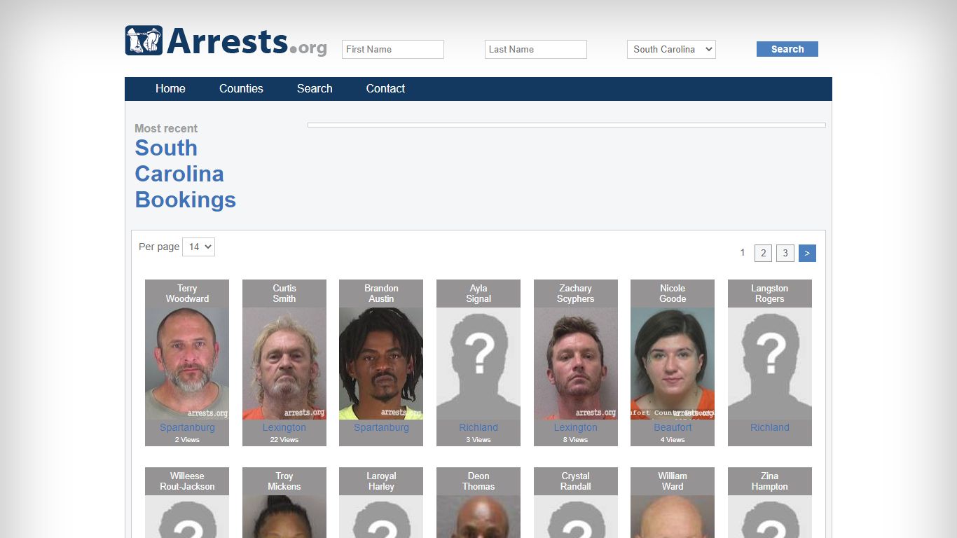 South Carolina Arrests and Inmate Search